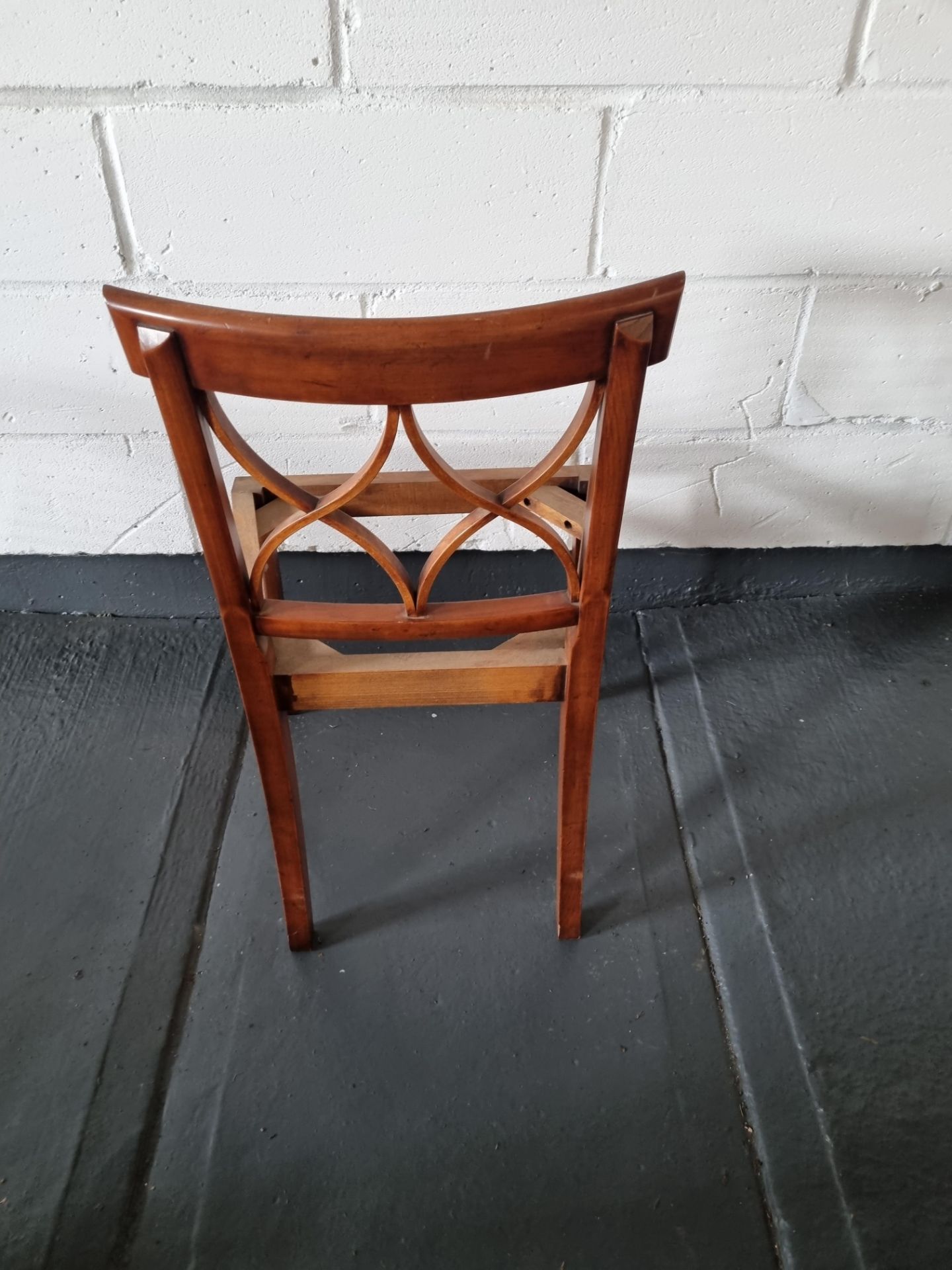 Arthur Brett Side Chair Bespoke Unupholstered Sheraton-Style Cherrywood Armchair With Tulip-Wood - Image 2 of 2