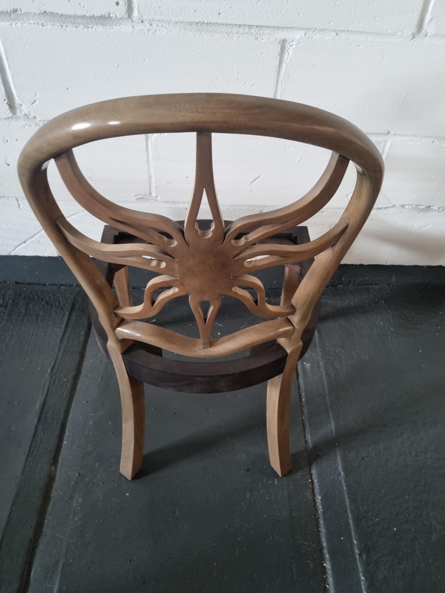 Arthur Brett Unupholstered Sunburst Side Chair George III Style The Unusual Design For These - Bild 2 aus 5