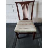 Arthur Brett Mahogany Dining Arm Chair With Spindle Detail To Back And Carved Tapered Front Legs