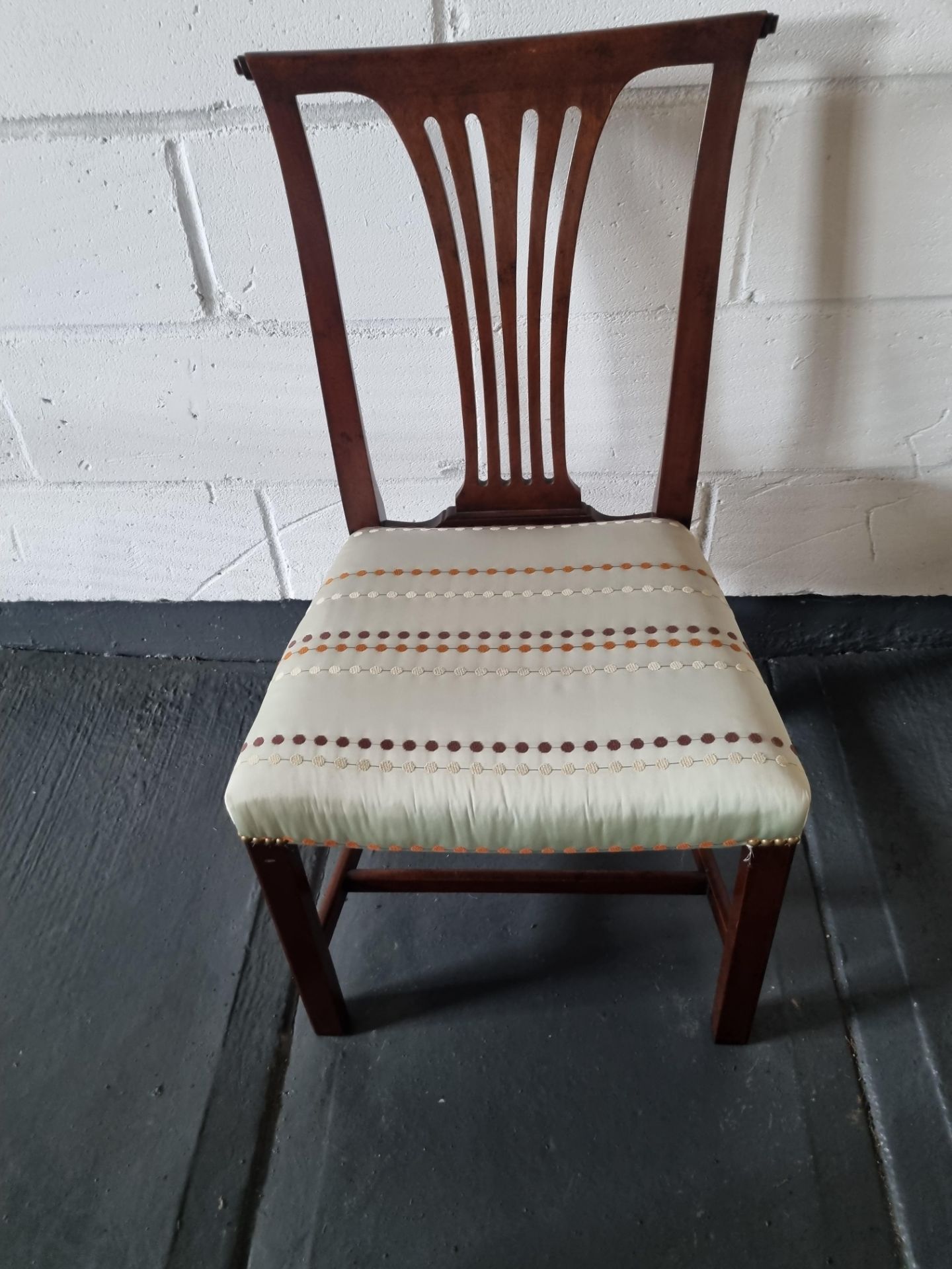 Arthur Brett Mahogany Dining Arm Chair With Spindle Detail To Back And Carved Tapered Front Legs