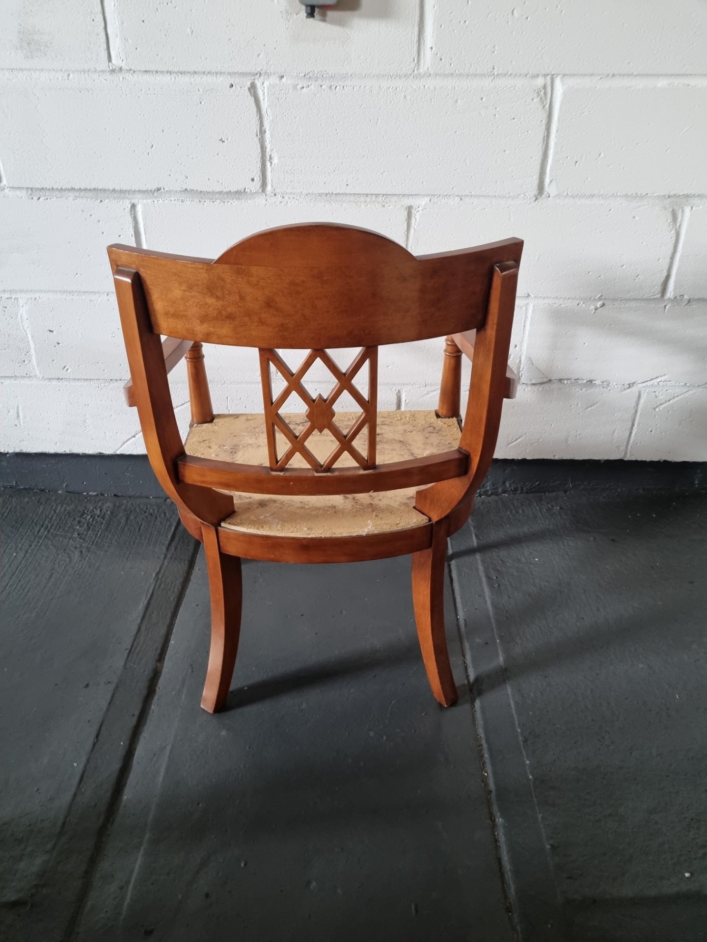 Arthur Brett Russian Arm Chair unupholstered Russian-Style Arm Chair A Stunning Cherrywood Dining - Image 3 of 4