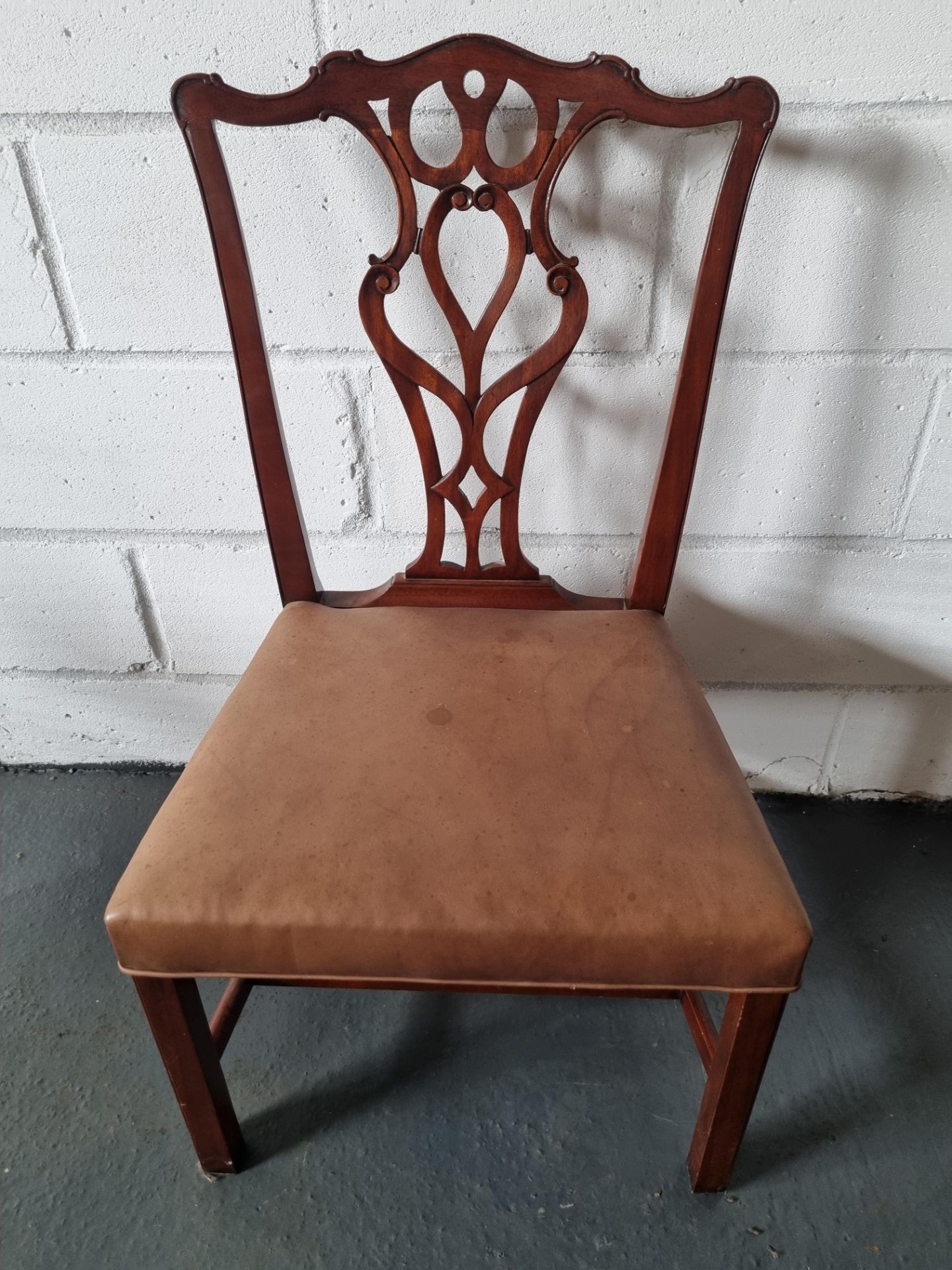 Arthur Brett Mid-Georgian Style Mahogany Dining Side Chair With Subtly Carved Detail And With An