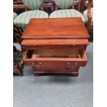 Arthur Brett Mahogany 4 drawer chest with slide in X antique finish Height 63cm Width 58cm Depth