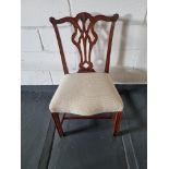 Arthur Brett Georgian-Style Dining Side Chair With Bespoke Cream Upholstery Beautifully Proportioned