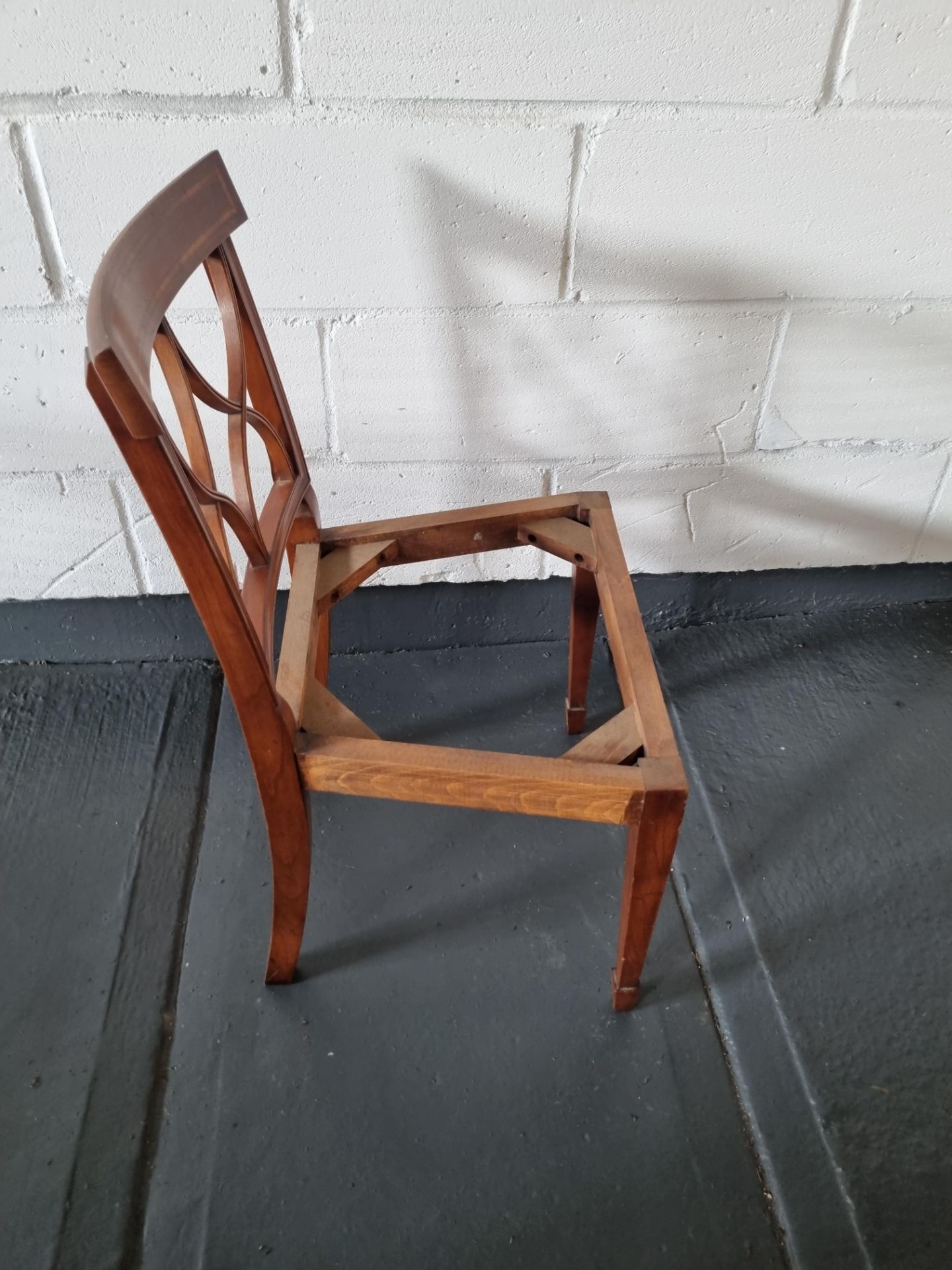 Arthur Brett Side Chair Bespoke Unupholstered Sheraton-Style Cherrywood Armchair With Tulip-Wood - Image 2 of 2