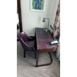 Walnut Veneer Desk By David Salmon Operational Drawers And cupboard for a room Dometic Minibar Hipro