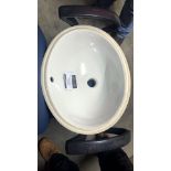 24 x Vitra S20 Compact Under-Counter Basin 585mm Wide 0 Tap Hole (6069B003-0012 ) (This lot to be