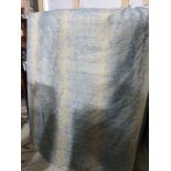 A pair of silk drapes blue silver sparkle each panel 129 x 246cm