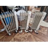 3 x oil filled mobile radiators as found