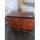 Mahogany Cabinet With Four Drawers (Unfinished Top) 121cm Width 62cm Depth 84cm Height