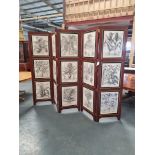 Arthur Brett Custom 5 Fold Besler Screen Displays 15 Hand Printed Antique Besler Designs Unusual