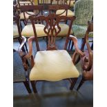 6 X Arthur Brett Georgian-Style Dining Chairs With Bespoke Upholstered Seat Beautifully Proportioned