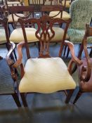 6 X Arthur Brett Georgian-Style Dining Chairs With Bespoke Upholstered Seat Beautifully Proportioned