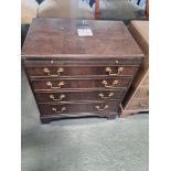 Arthur Brett Walnut 4 Drawer Chest With Slide Height 63cm Width 58cm Depth 38cm