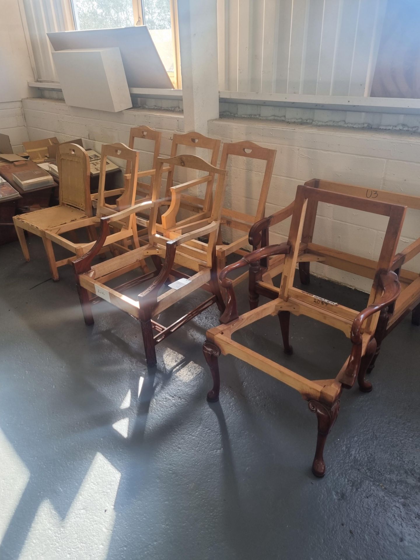 8 X Assortment Of Arthur Brett Chairs Frames