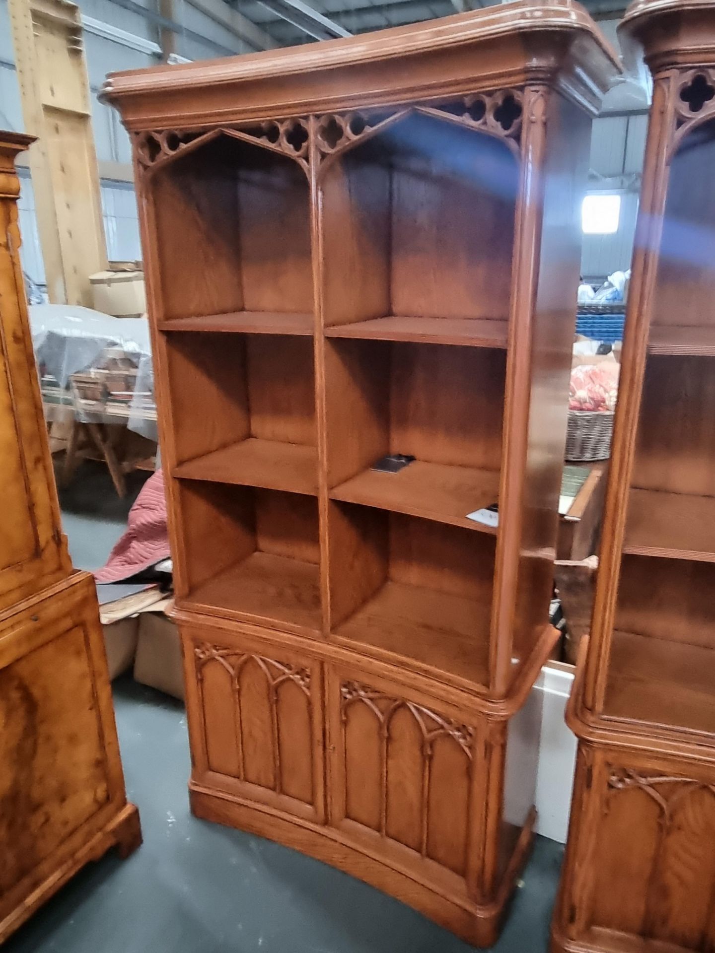 Arthur Brett Gothic Open Bookcase Height 213cm Width 115cm Depth 48cm