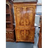 Arthur Brett Walnut Drinks Cabinet Stunning Piece 2 Doors At The Top With Three Glass Shelves, A