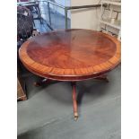 Arthur Brett Mahogany Circular Dining Table With Fi X Ed Top Height 74cm Diameter 135cm