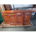 Arthur Brett Mahogany Pop Up TV Credenza Unit Height 87cm Width 165cm Depth 50cm