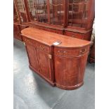 Arthur Brett Late 18th Century George III Style Mahogany Bow-End Credenza Height 89cm Width 166cm