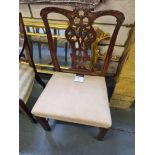 Arthur Brett Mahogany Upholstered Dining Side Chair With Cream Upholstery This Chair Has A Very