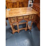 Arthur Brett William & Mary Walnut Low Boy With 3 Drawers With Amazing Carvings Down The Legs And