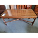 Arthur Brett Mahogany Coffee Table In X Antique Finish Chippendale-Style Mahogany Cut-Corner