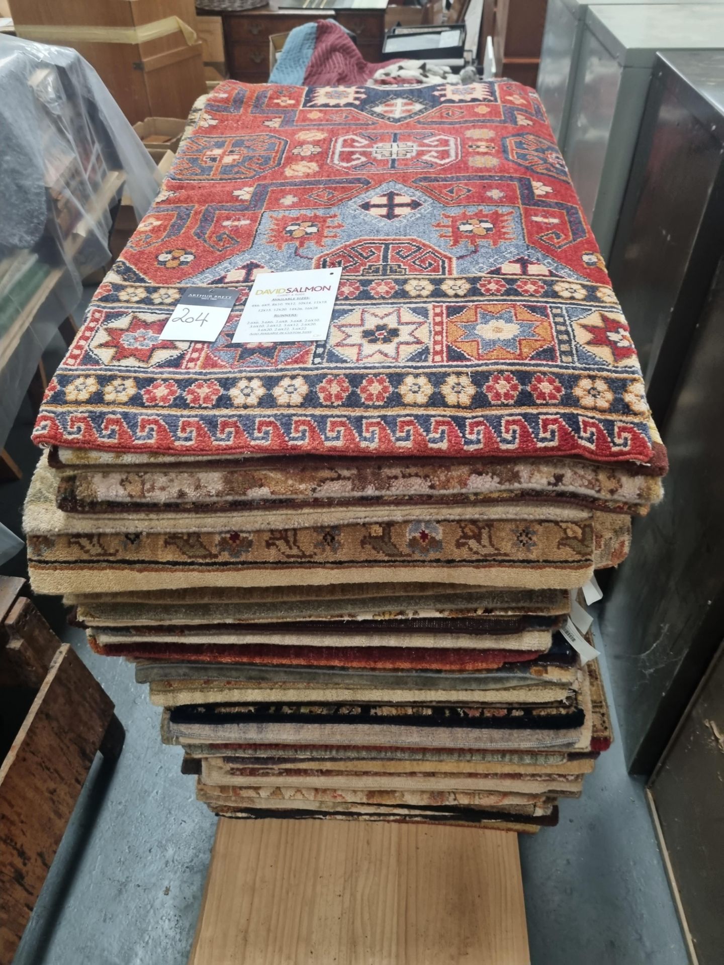 A Large Quantity Of David Salmon Carpet Samples 69cm X 125cm - Bild 2 aus 2