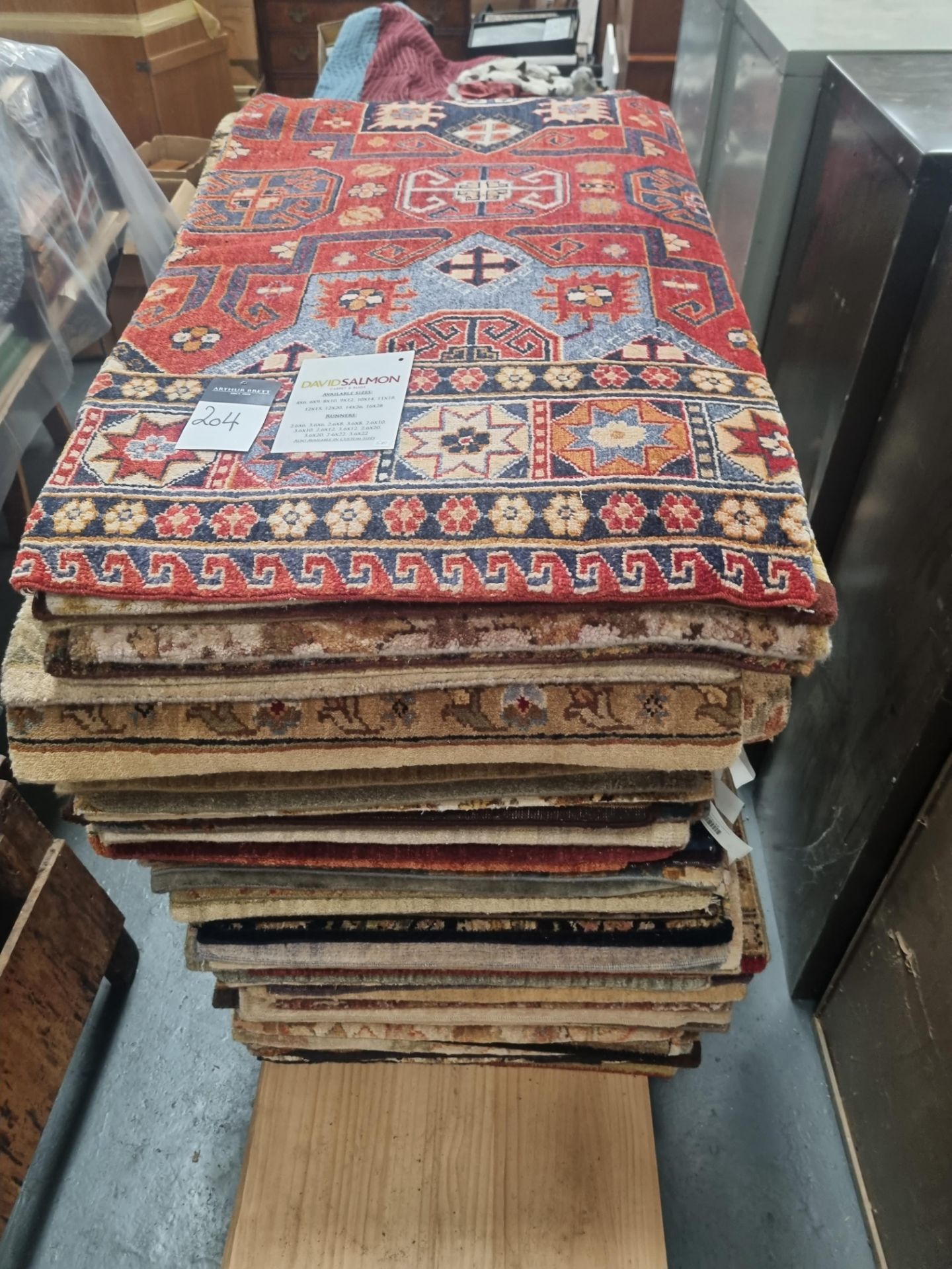 A Large Quantity Of David Salmon Carpet Samples 69cm X 125cm