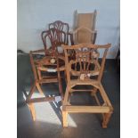 6 X Assortment Of Arthur Brett Chairs Frames