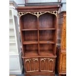 Arthur Brett Gothic Open Bookcase With Gold Detail Height 213cm Width 115cm Depth 48cm