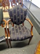 4 X Arthur Brett Upholstered Shield Back Chairs In Assorted Bespoke Upholstery The Shield Back Shape