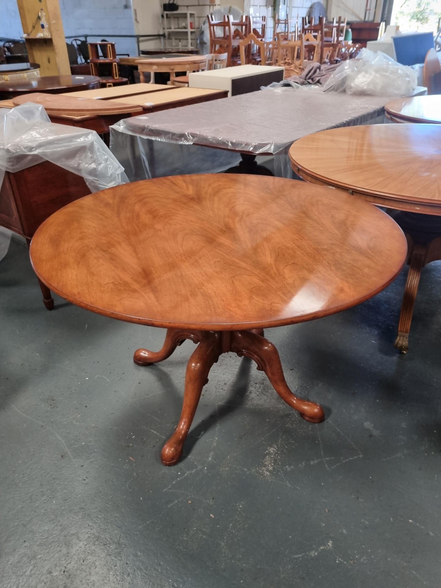 Arthur Brett Circular Dining Table Height 74cm Diameter 122cm - Image 2 of 3