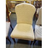 2 X Arthur Brett Handle Back Upholstered Chair With Bespoke Upholstery With Tapered Front Legs And