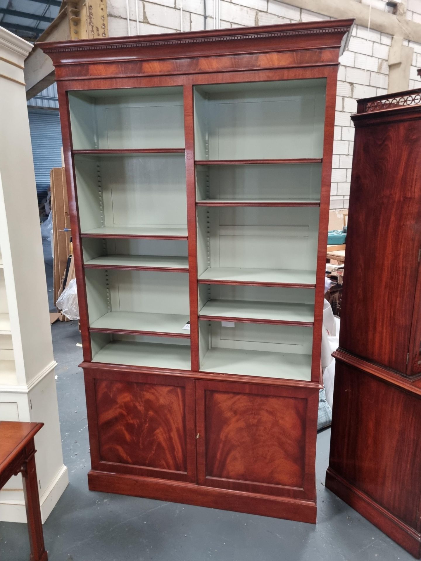 Arthur Brett George III Style Mahogany Open Bookcase Height 230cm Width 124cm Depth 35cm (Wooden - Bild 2 aus 2
