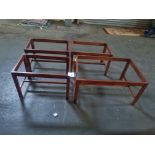 4 X Mahogany Coffee Tables Frames Only 1 X 89cm Width 58cm Depth 46cm Height 3 X 69cm Width 44cm