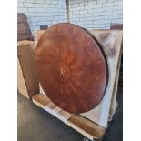 Arthur Brett Round Mahogany Extendable Table With Leaves (Top & Leaves Only) Diameter Without Leaves