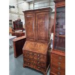 Arthur Brett George I Style Walnut Bureau Bookcase Height 206cm Width 107cm Depth 54cm