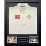 Mitchell Johnson Signed And Framed Australia Cricket Jersey Complete With Certificate Of