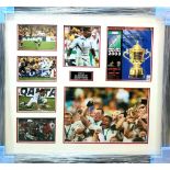 Jason Robinson Signed And Framed England World Cup 2003 Display Complete With Certificate Of