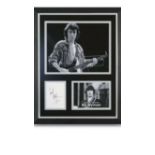 Bill Wyman Signed And Framed Display Complete With Certificate Of Authenticity The Rolling Stones