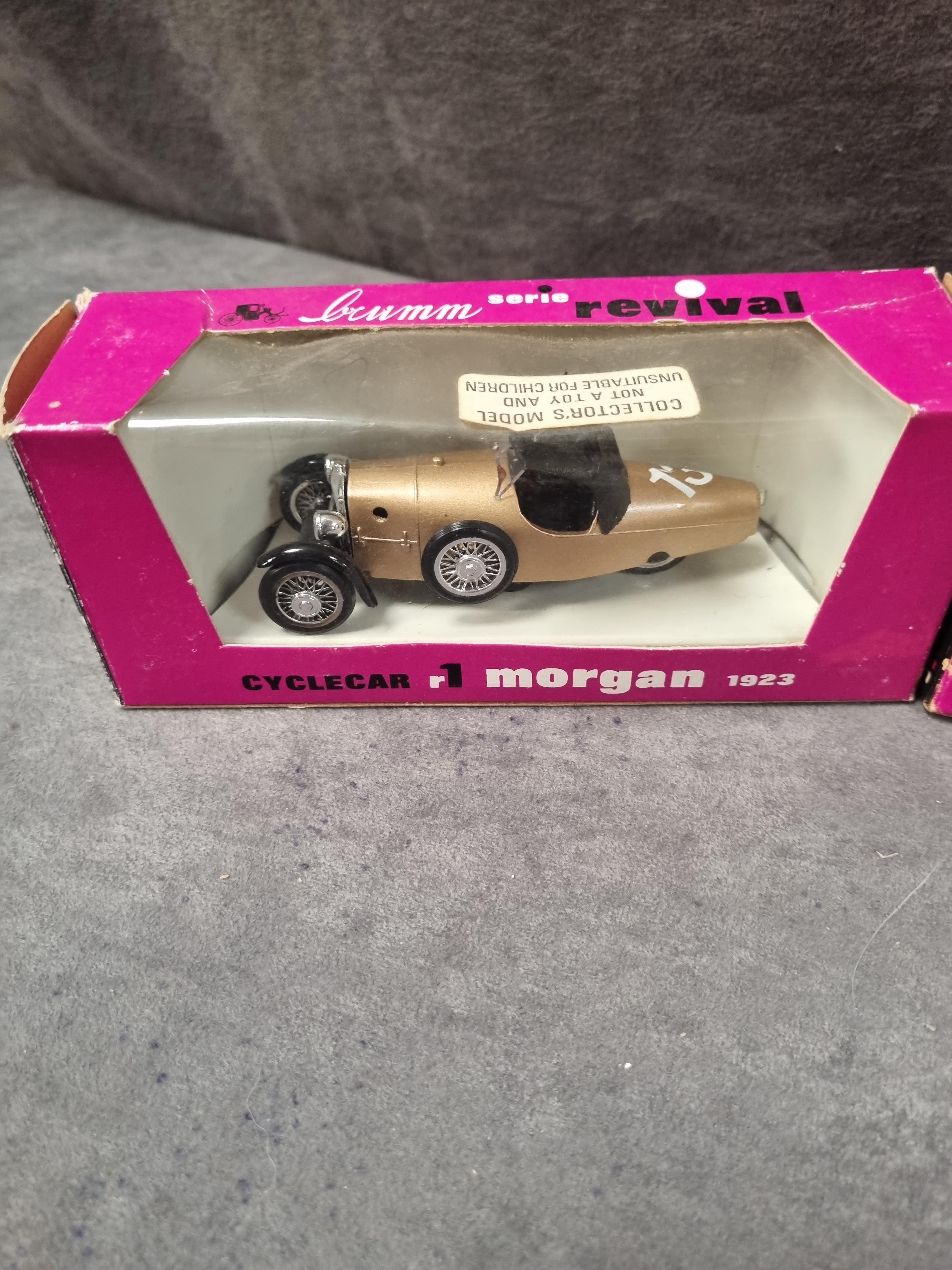 3x Brumm revival cyclecar diecast vehicles#r1 Morgan 1923 in boxes - Image 3 of 4