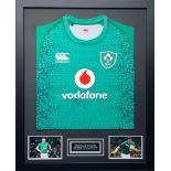 Peter O'Mahony Signed And Framed Ireland Rugby Shirt Complete With Certificate Of Authenticity