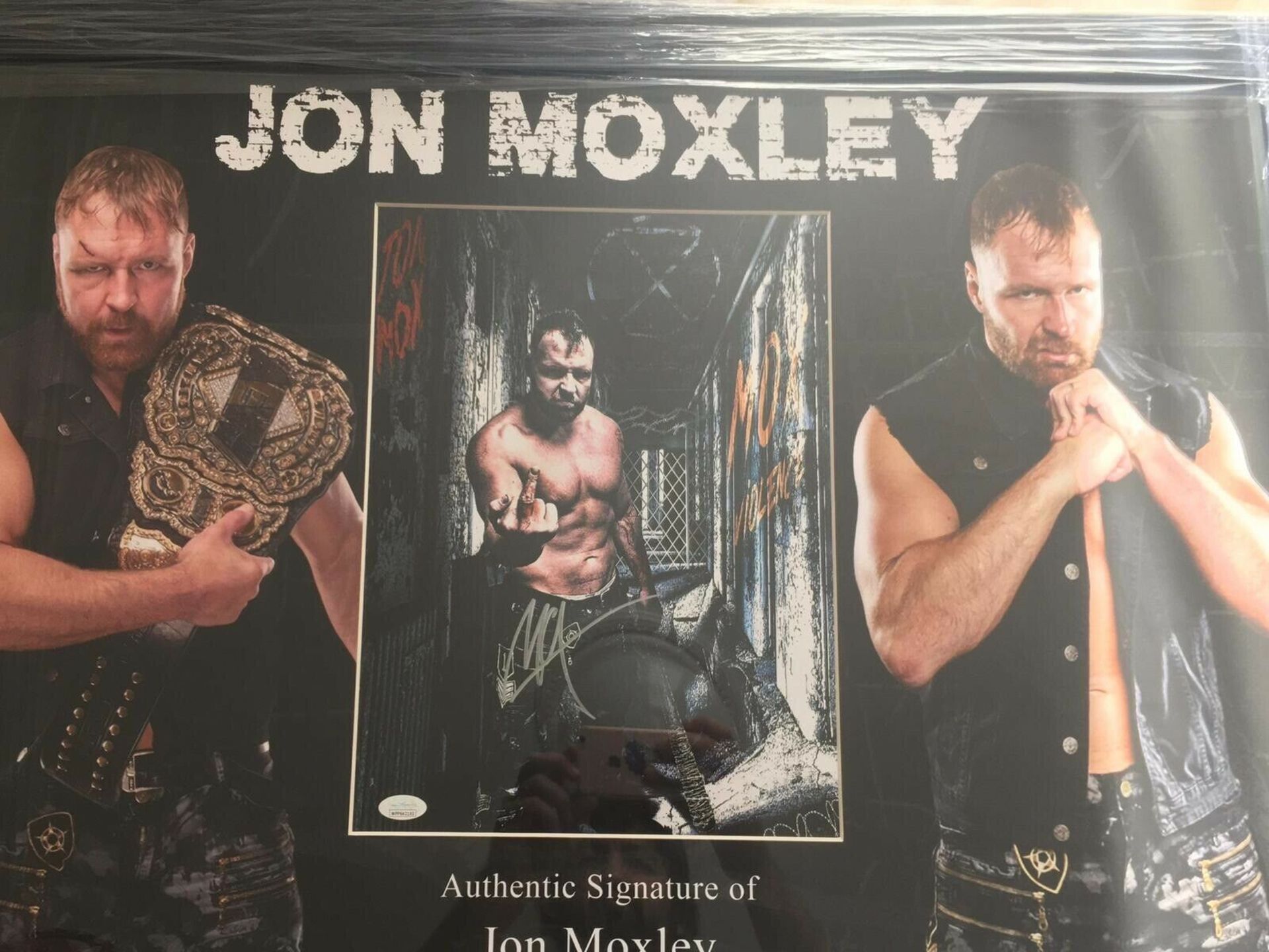 Jon Moxley Signed Wrestling Display JSA WWE