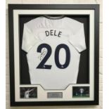 Dele Alli Signed And Framed Tottenham Hotspur Shirt Complete With Certificate Of Authenticity Aftal