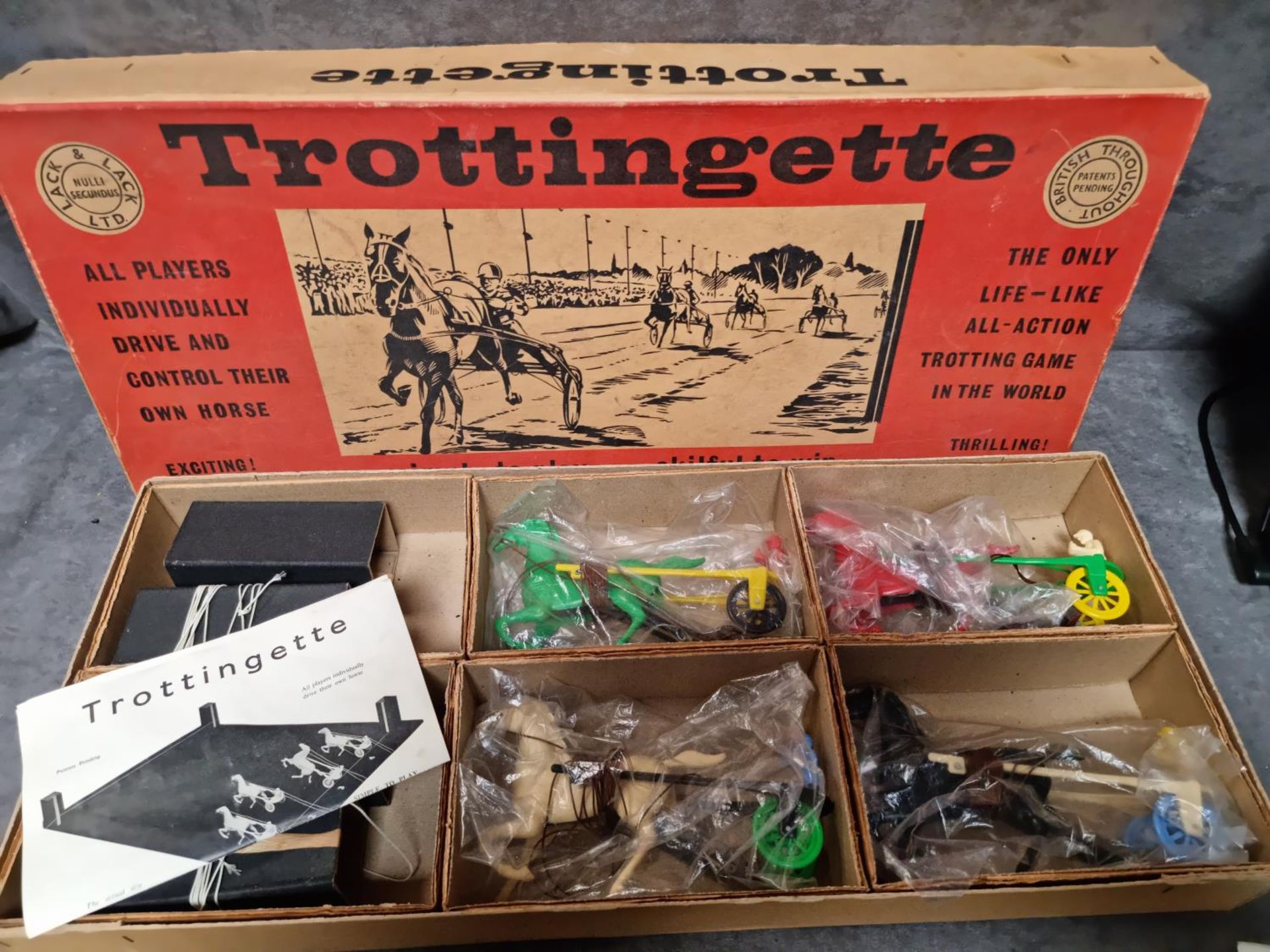 Rare Early Lack And Lack Ltd Horse Trotting Game Trottingette A Rare Trotting Game By The Short - Bild 2 aus 2