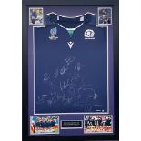 Scotland Framed Multi Signed World Cup 2019 Shirt Complete With Certificate Of Authenticity