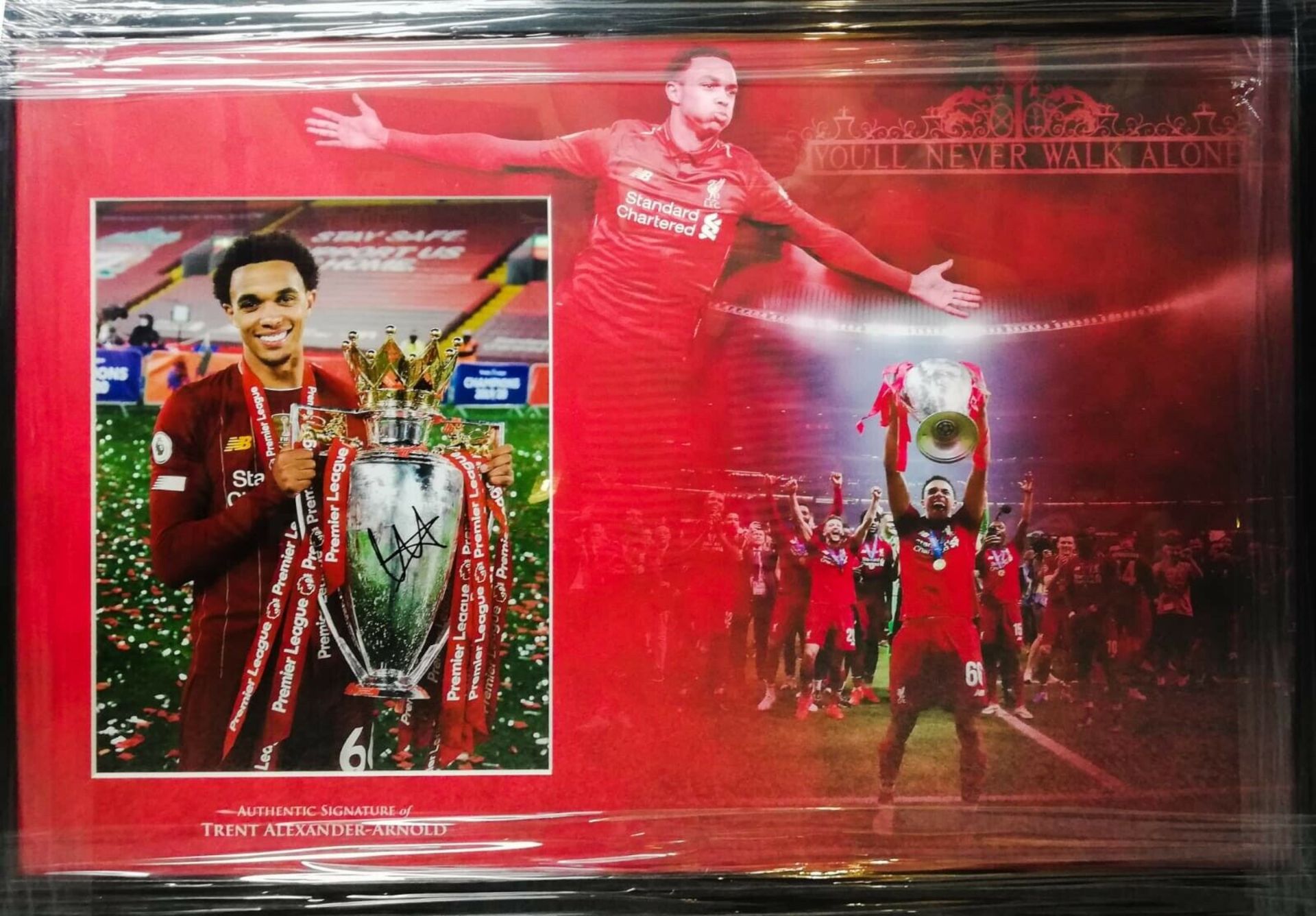 Trent Alexander Arnold Signed And Framed Premier League Winners Display Complete With Certificate Of