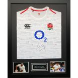 Mako Vunipola Signed And Framed England Rugby Shirt Complete With Certificate Of Authenticity