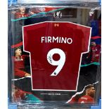 Roberto Firmino Signed And Framed Liverpool Shirt Complete With Certificate Of Authenticity Aftal
